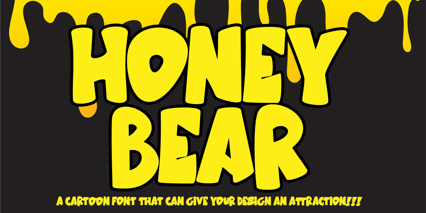 Пример шрифта Honey Bear